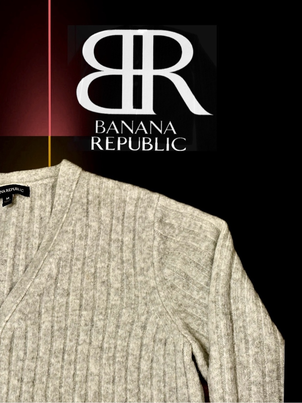Banana Republic Cream  Ribbed Cardigan